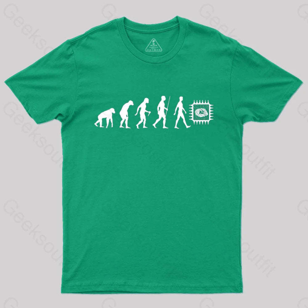 Artificial Intelligence Evolution T-Shirt Green / S