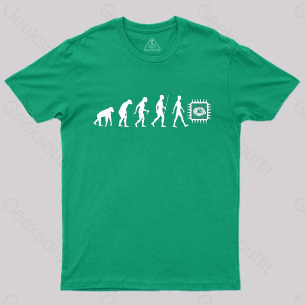 Artificial Intelligence Evolution T-Shirt Green / S