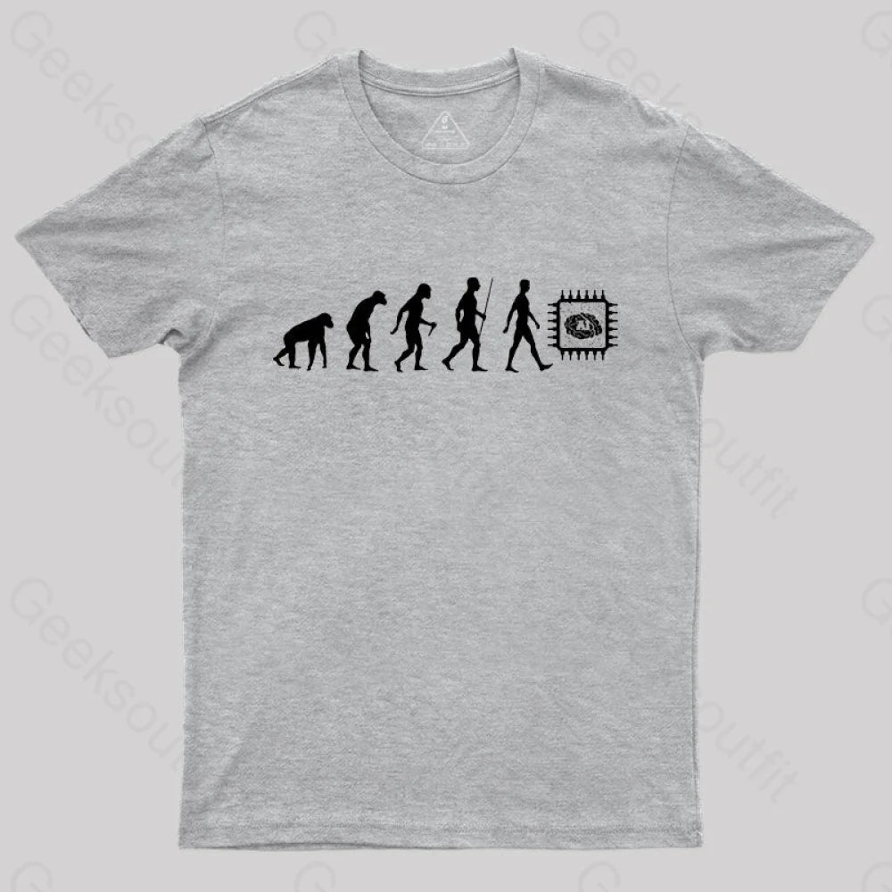Artificial Intelligence Evolution T-Shirt Grey / S
