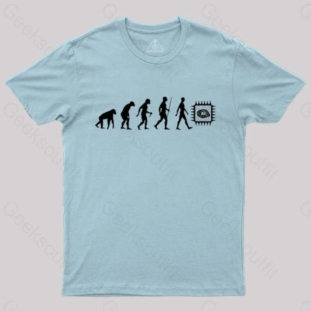Artificial Intelligence Evolution T-Shirt Light Blue / S
