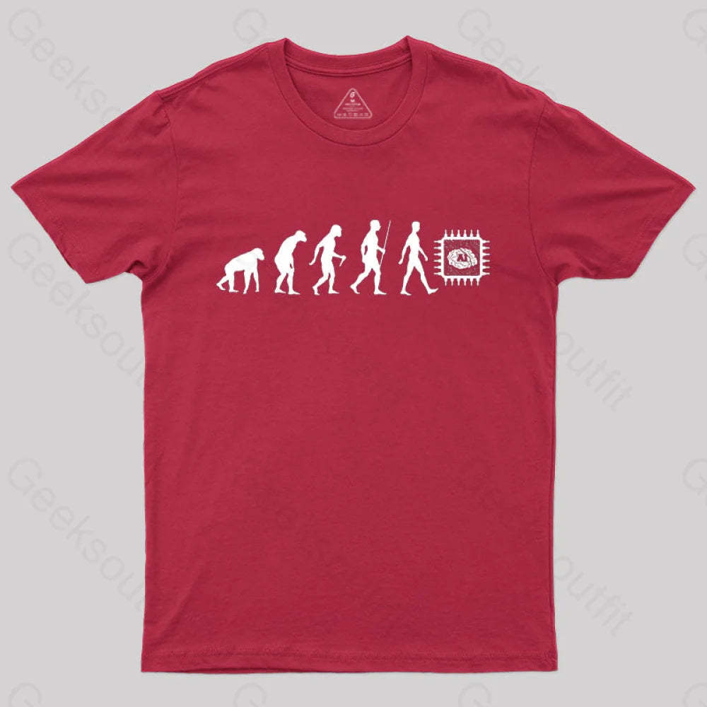 Artificial Intelligence Evolution T-Shirt Red / S