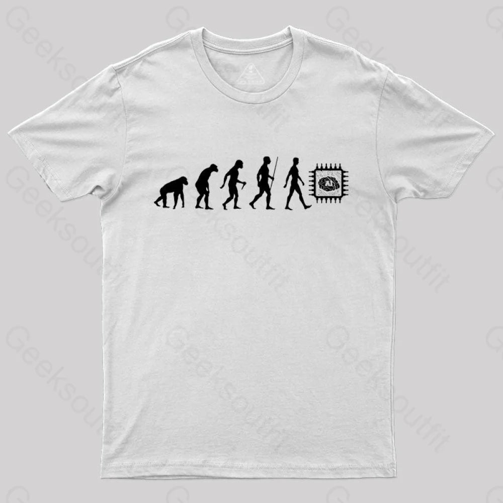 Artificial Intelligence Evolution T-Shirt White / S