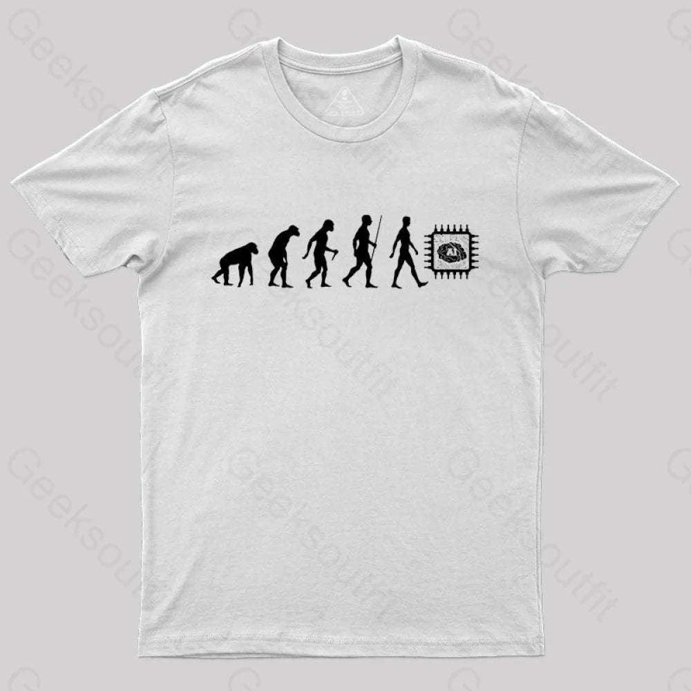 Artificial Intelligence Evolution T-Shirt White / S