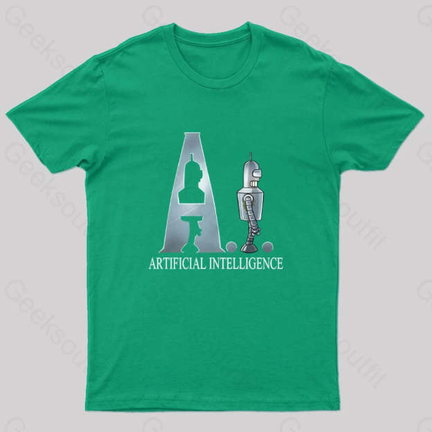Artificial Intelligence Nerd T-Shirt Green / S