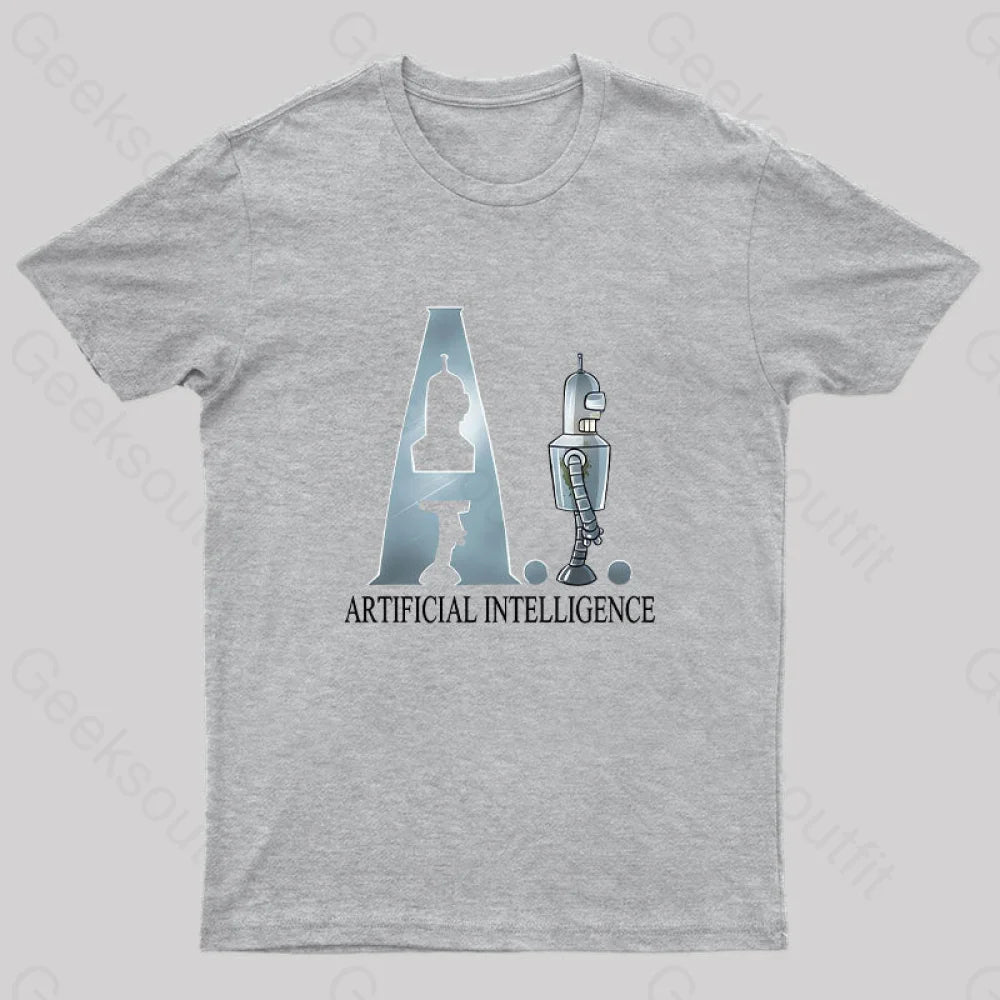 Artificial Intelligence Nerd T-Shirt Grey / S