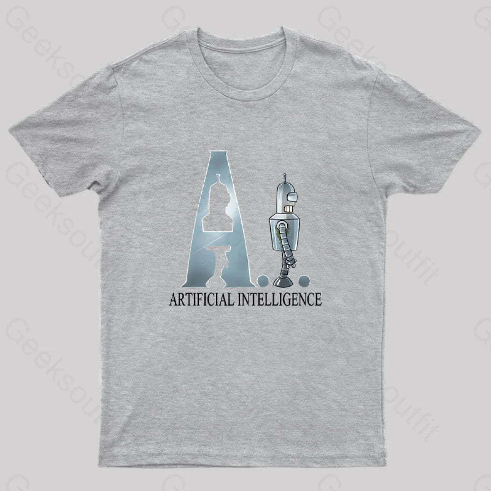 Artificial Intelligence Nerd T-Shirt Grey / S