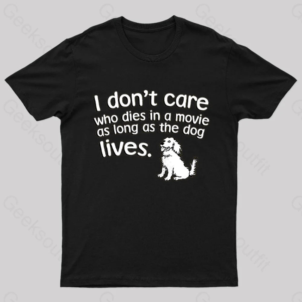 As Long The Dog Lives Nerd T-Shirt Black / S