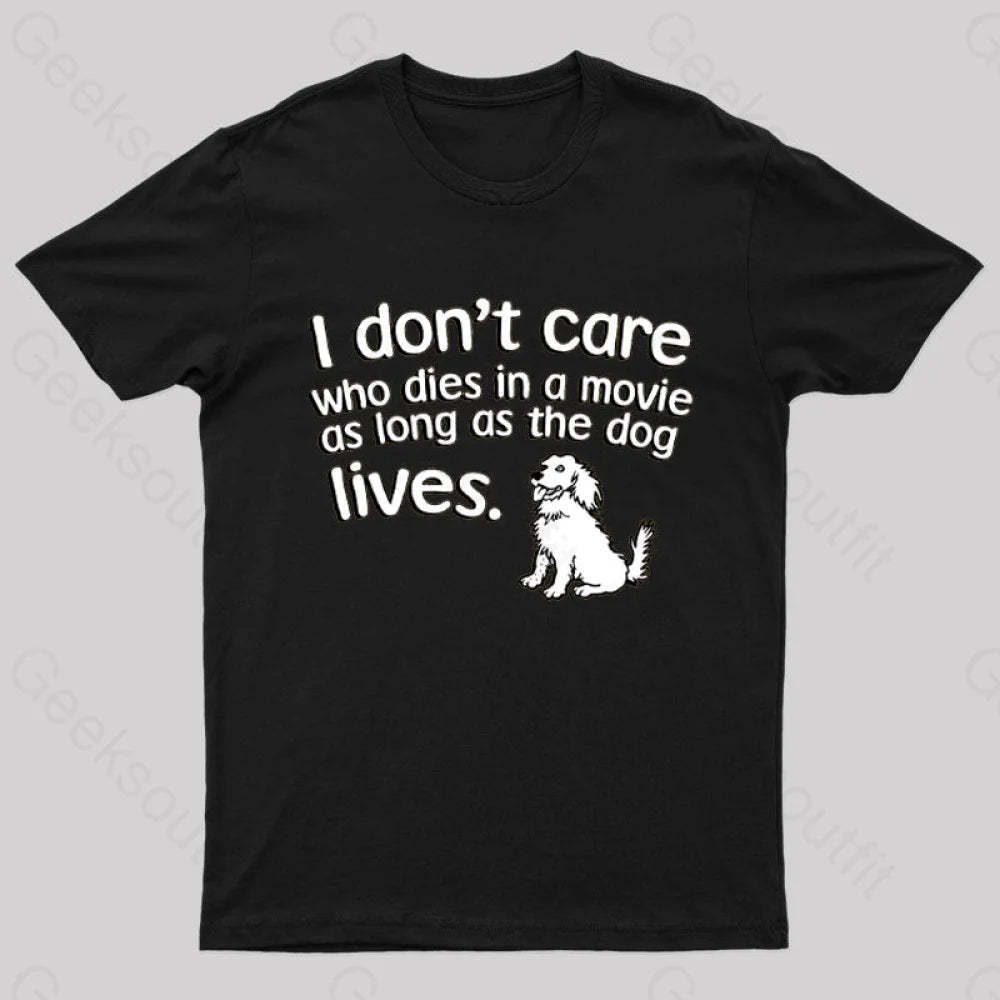 As Long The Dog Lives Nerd T-Shirt Black / S