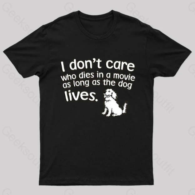 As Long The Dog Lives Nerd T-Shirt Black / S
