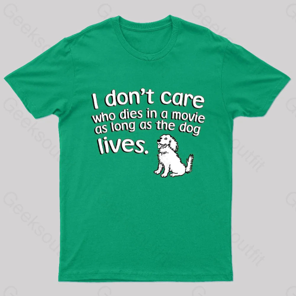 As Long The Dog Lives Nerd T-Shirt Green / S