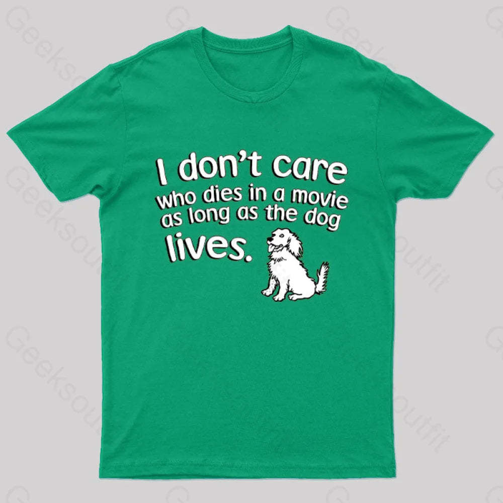As Long The Dog Lives Nerd T-Shirt Green / S