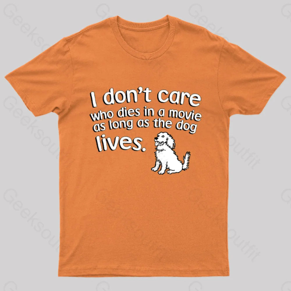 As Long The Dog Lives Nerd T-Shirt Orange / S