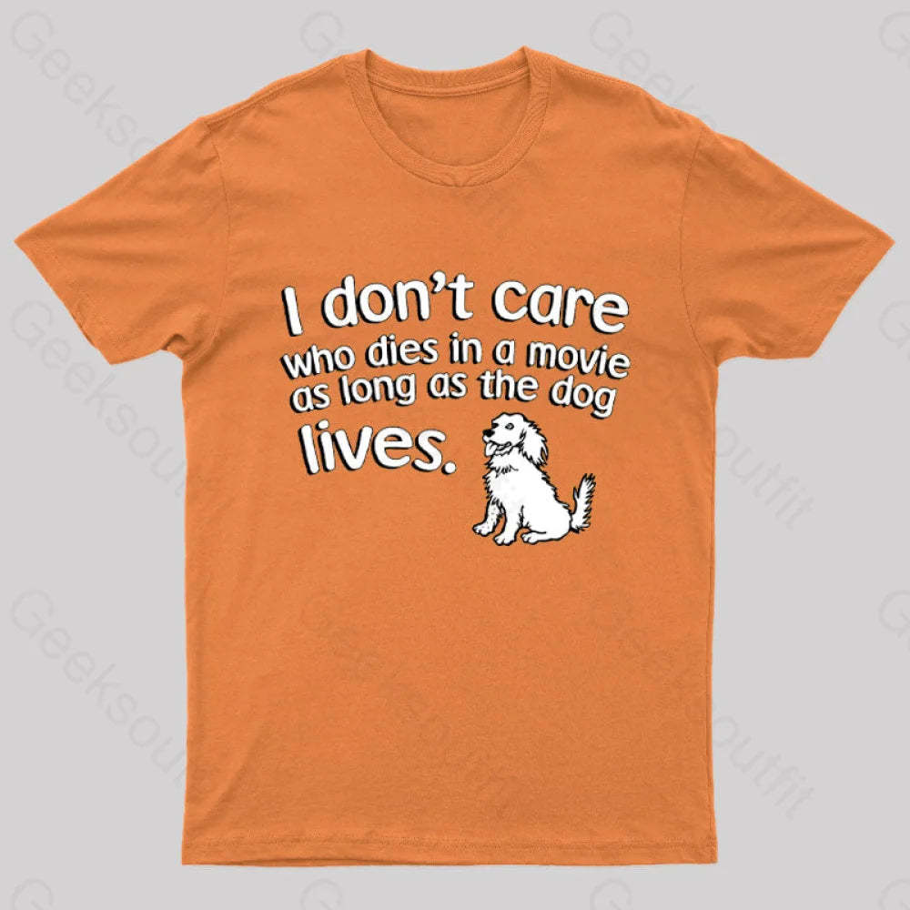 As Long The Dog Lives Nerd T-Shirt Orange / S