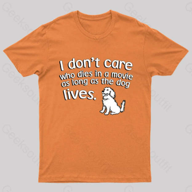 As Long The Dog Lives Nerd T-Shirt Orange / S