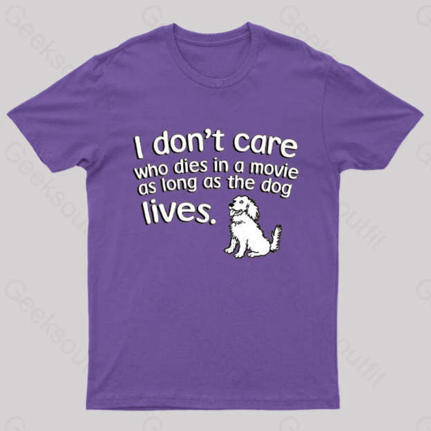 As Long The Dog Lives Nerd T-Shirt Purple / S