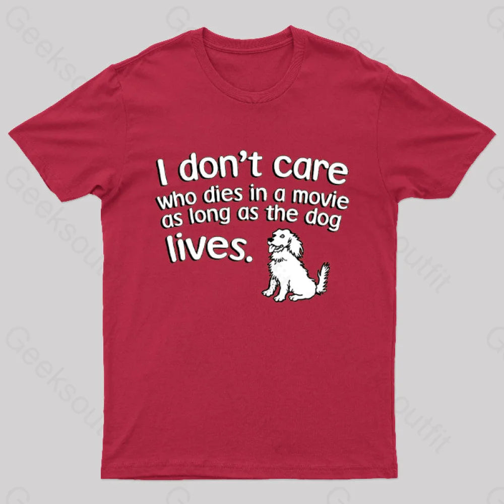 As Long The Dog Lives Nerd T-Shirt Red / S