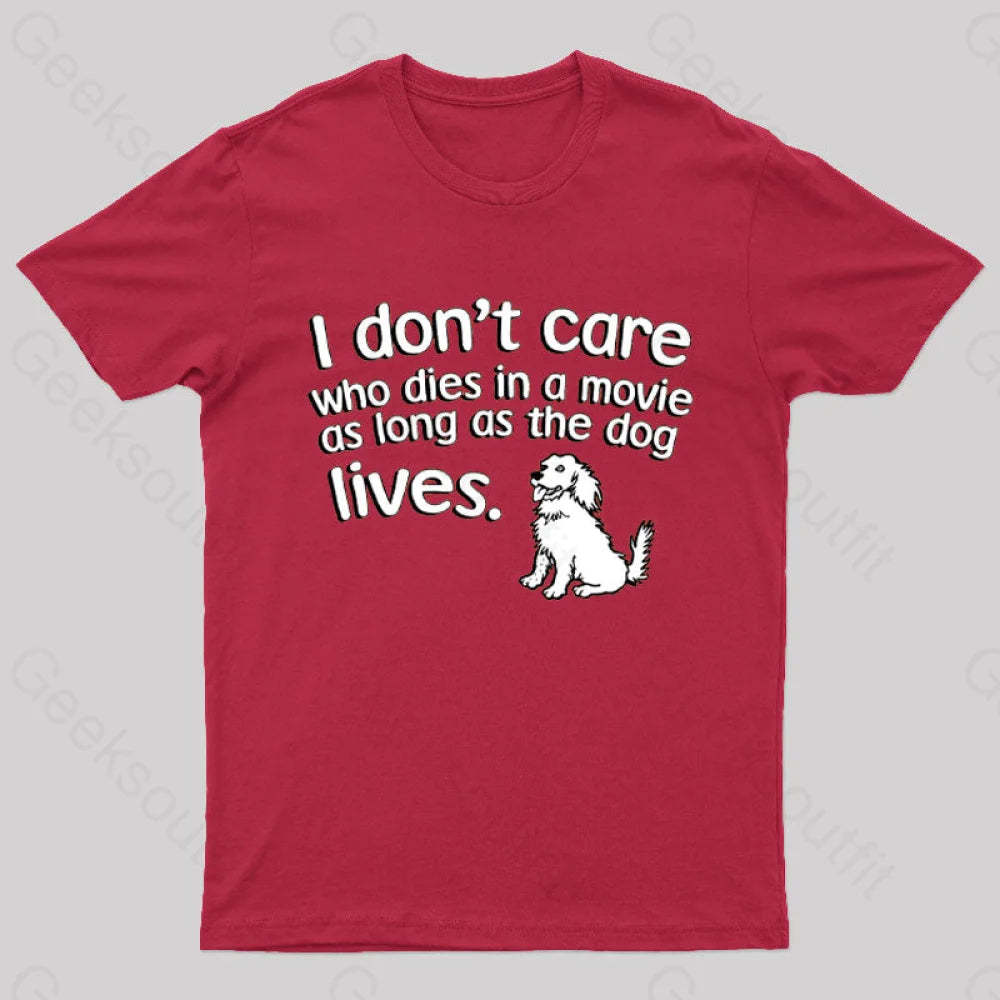 As Long The Dog Lives Nerd T-Shirt Red / S