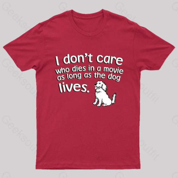 As Long The Dog Lives Nerd T-Shirt Red / S