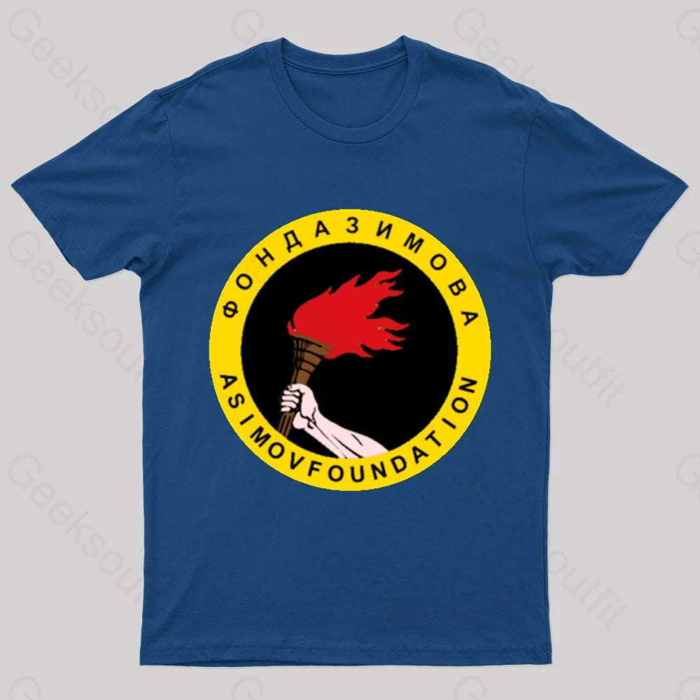 Asimov Isaac Geek T-Shirt Navy / S