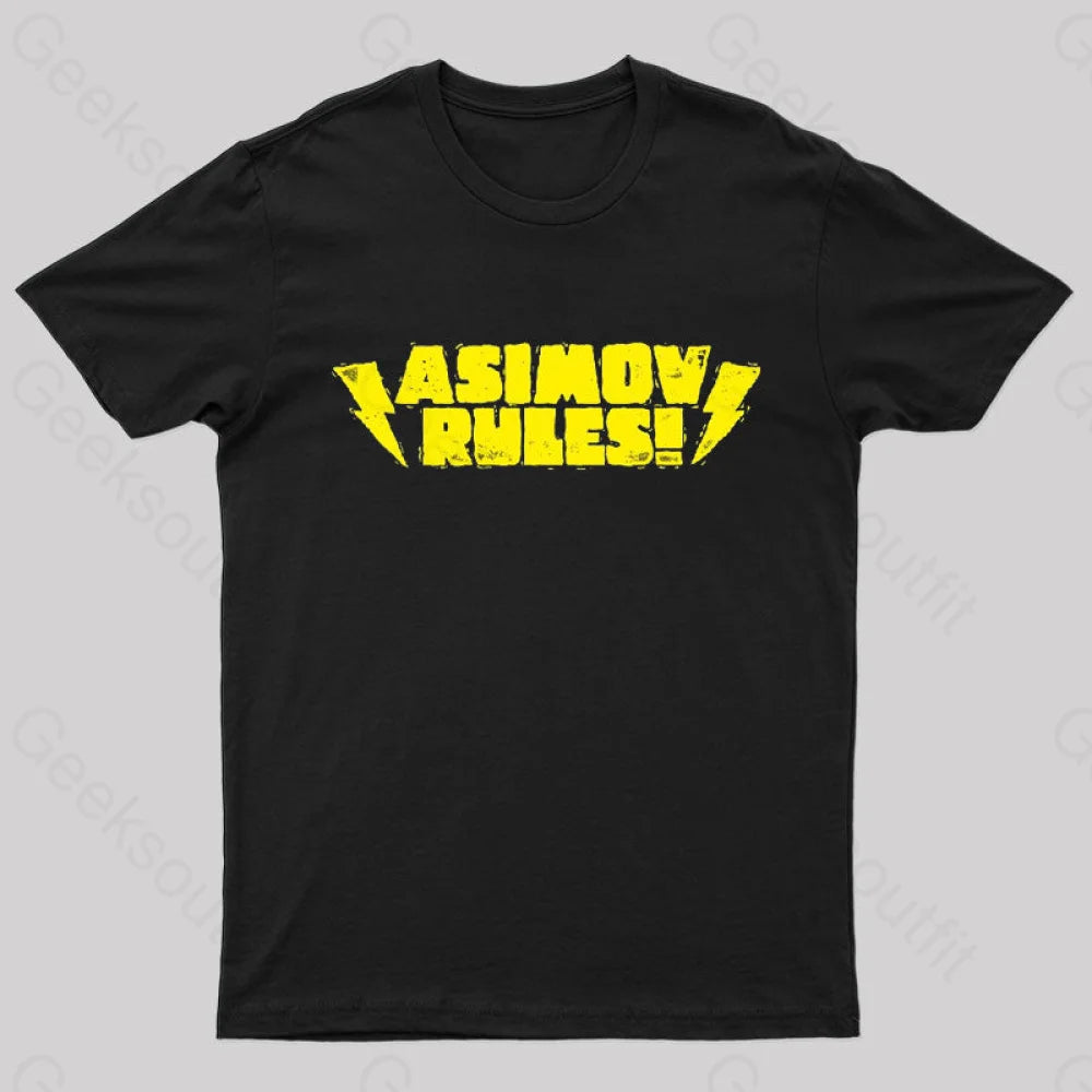 Asimov Rules! Nerd T-Shirt Black / S
