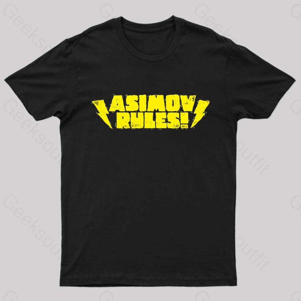 Asimov Rules! Nerd T-Shirt Black / S