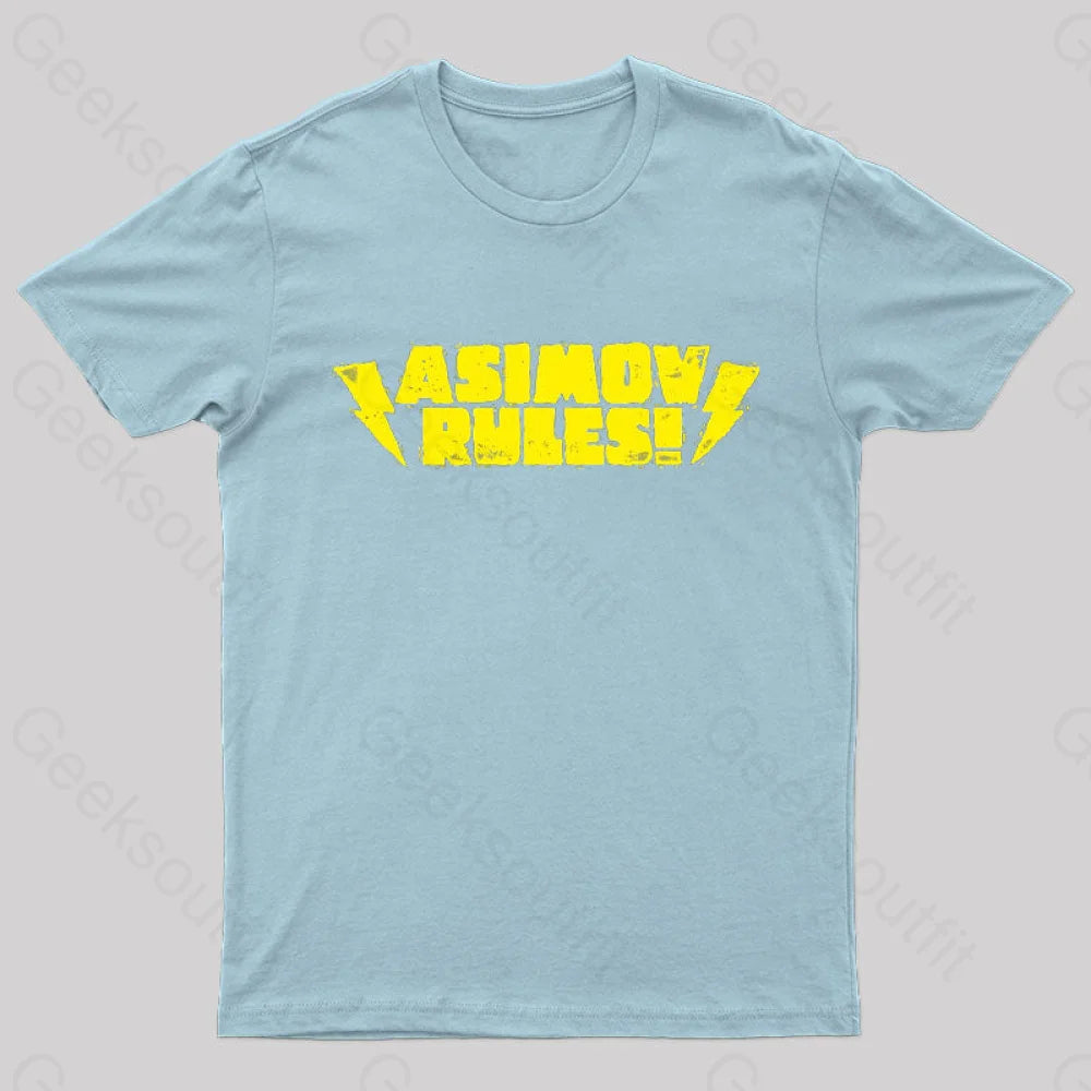 Asimov Rules! Nerd T-Shirt Light Blue / S