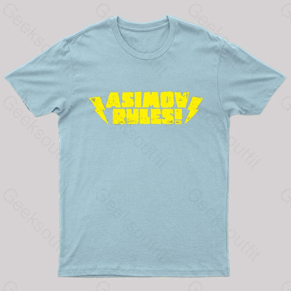 Asimov Rules! Nerd T-Shirt Light Blue / S