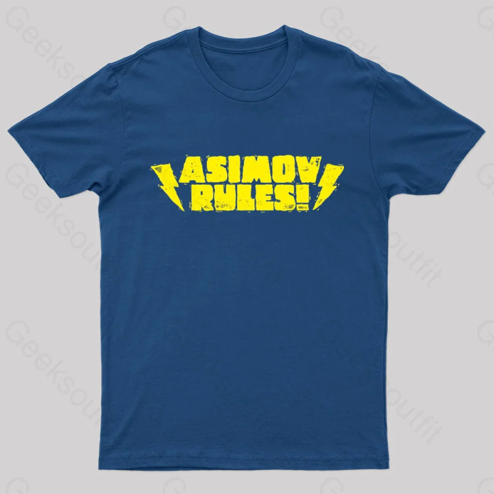 Asimov Rules! Nerd T-Shirt Navy / S
