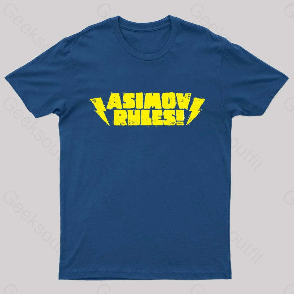 Asimov Rules! Nerd T-Shirt Navy / S
