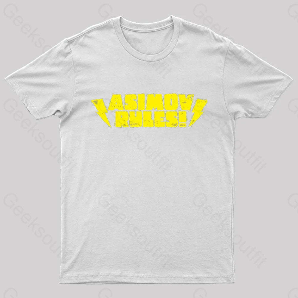 Asimov Rules! Nerd T-Shirt White / S