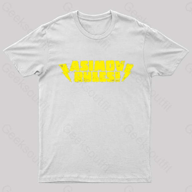 Asimov Rules! Nerd T-Shirt White / S