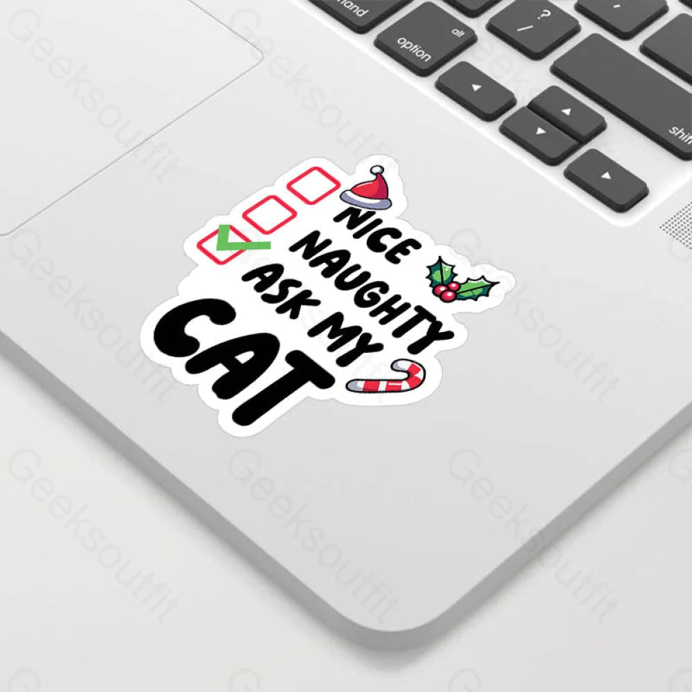 Ask My Cat Geek Sticker