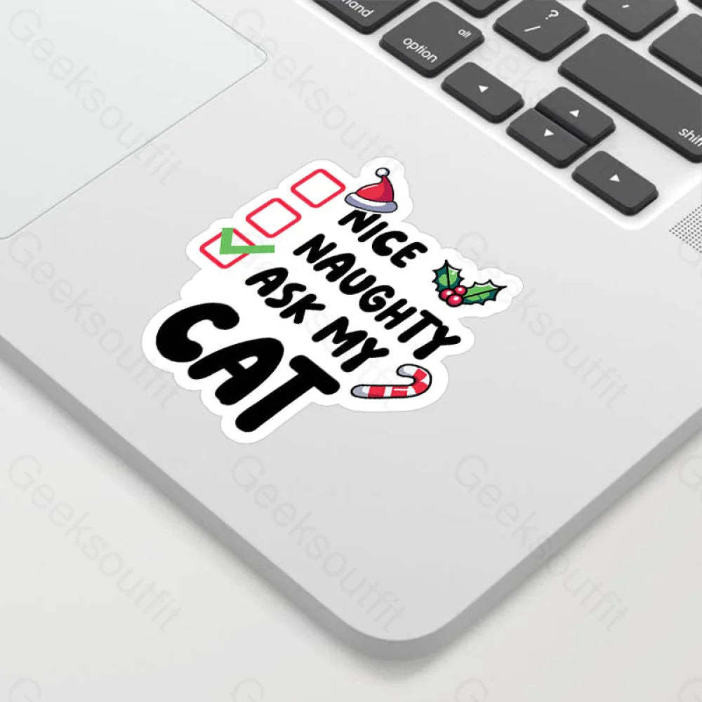 Ask My Cat Geek Sticker