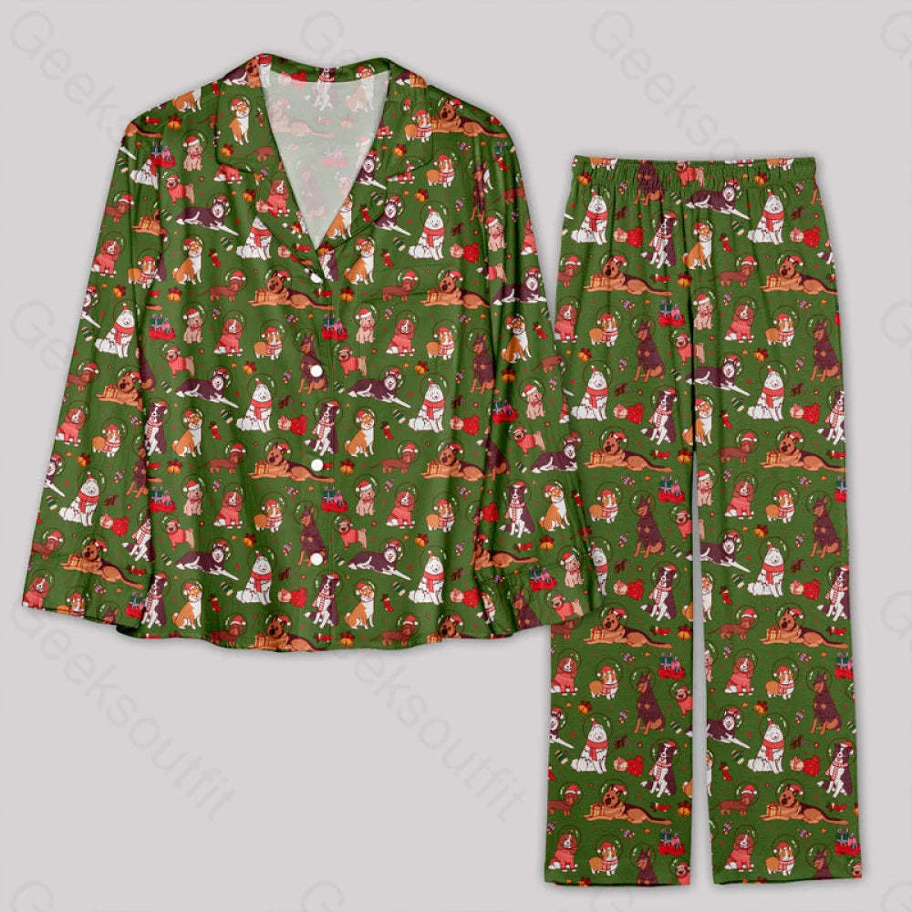 Astronaut Puppy Christmas Pajamas Set Yc