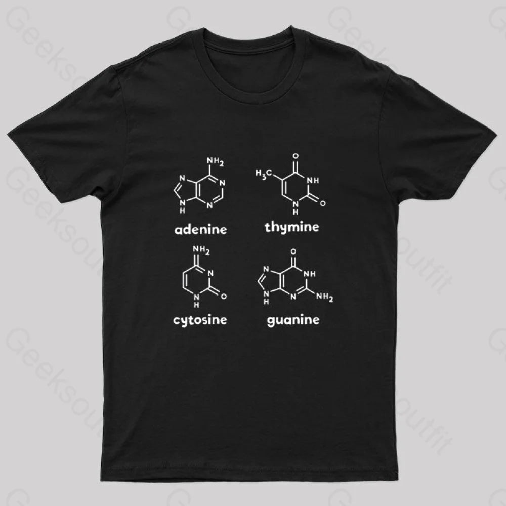 Atcg Science Molecule Chemistry Nerd T-Shirt Black / S