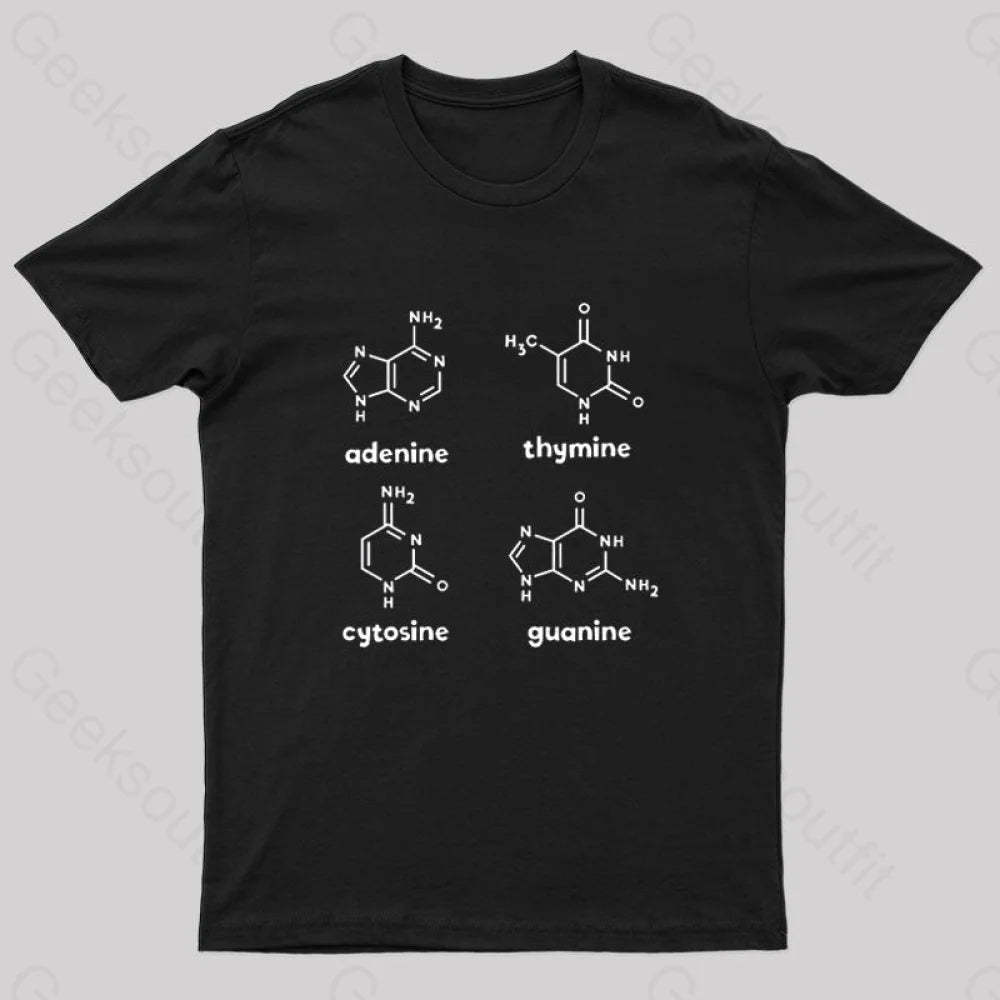 Atcg Science Molecule Chemistry Nerd T-Shirt Black / S