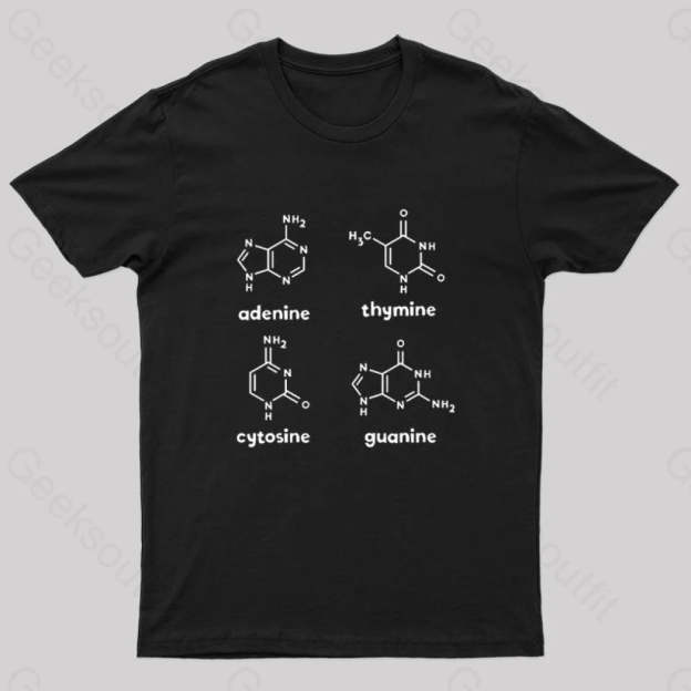 Atcg Science Molecule Chemistry Nerd T-Shirt Black / S