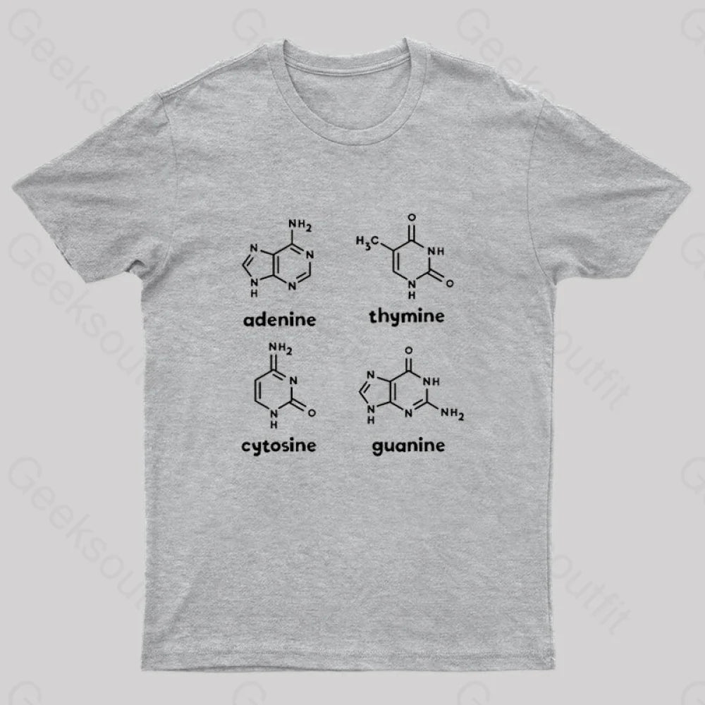 Atcg Science Molecule Chemistry Nerd T-Shirt Grey / S