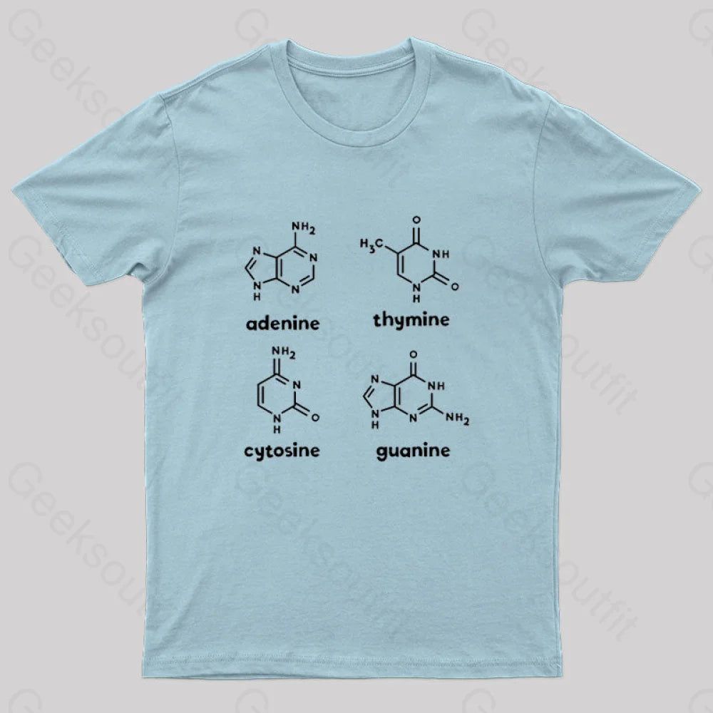 Atcg Science Molecule Chemistry Nerd T-Shirt Light Blue / S