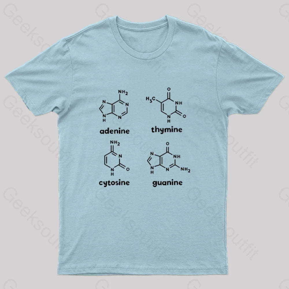 Atcg Science Molecule Chemistry Nerd T-Shirt Light Blue / S