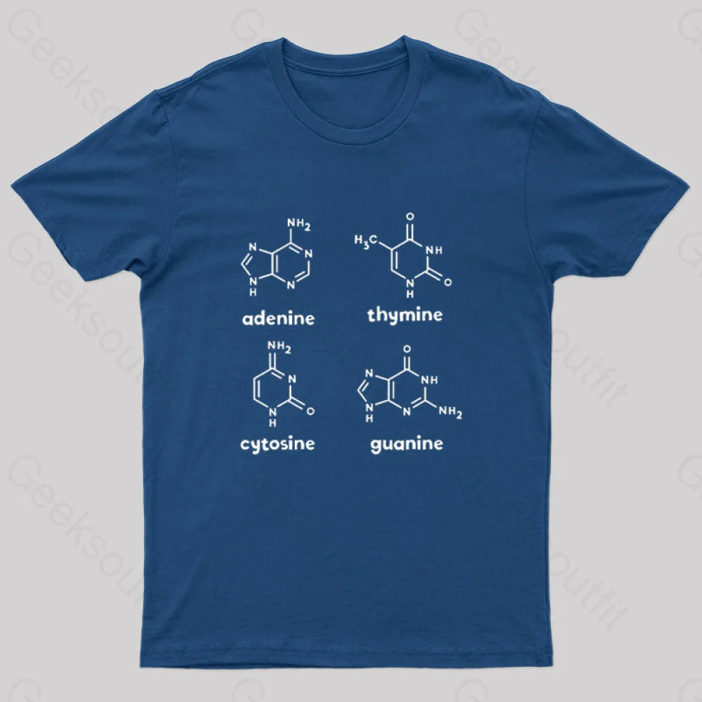 Atcg Science Molecule Chemistry Nerd T-Shirt Navy / S