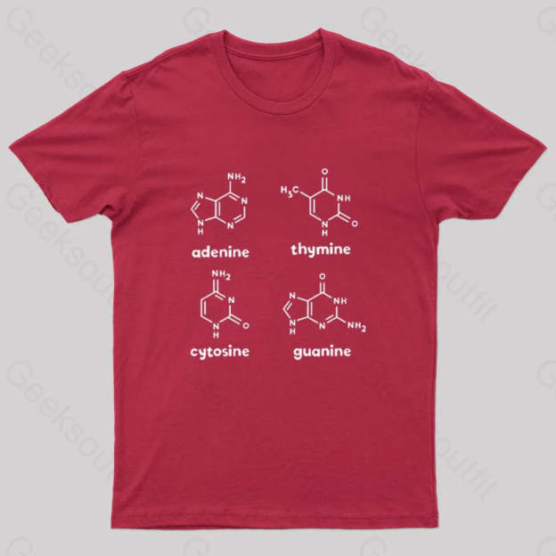 Atcg Science Molecule Chemistry Nerd T-Shirt Red / S