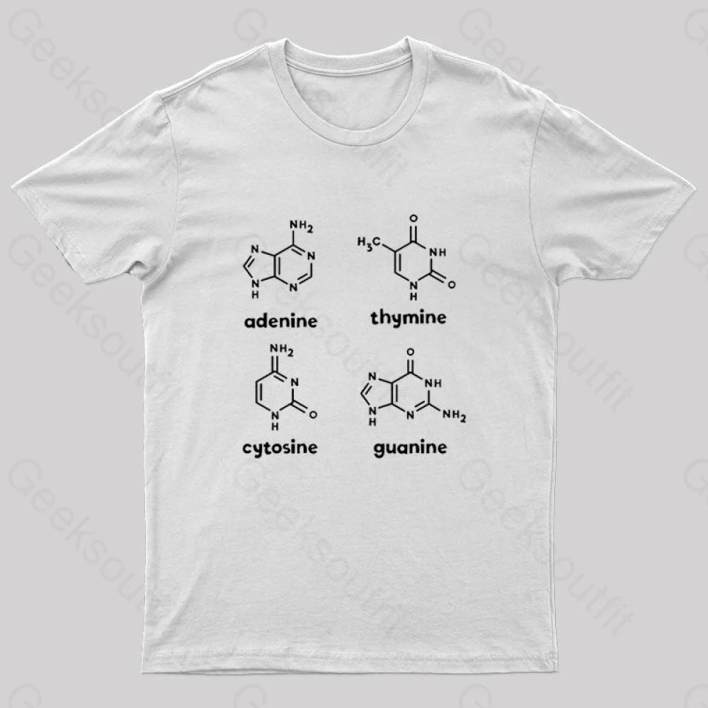 Atcg Science Molecule Chemistry Nerd T-Shirt White / S