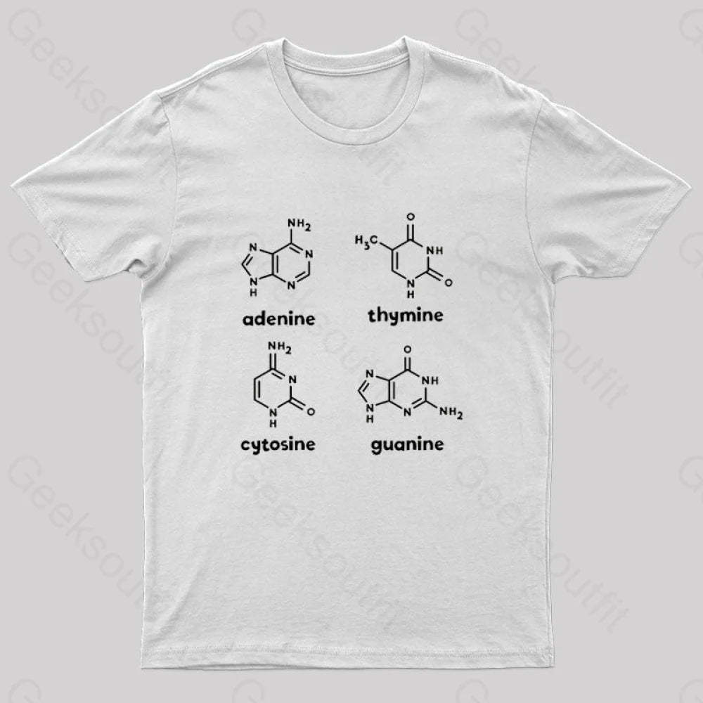 Atcg Science Molecule Chemistry Nerd T-Shirt White / S