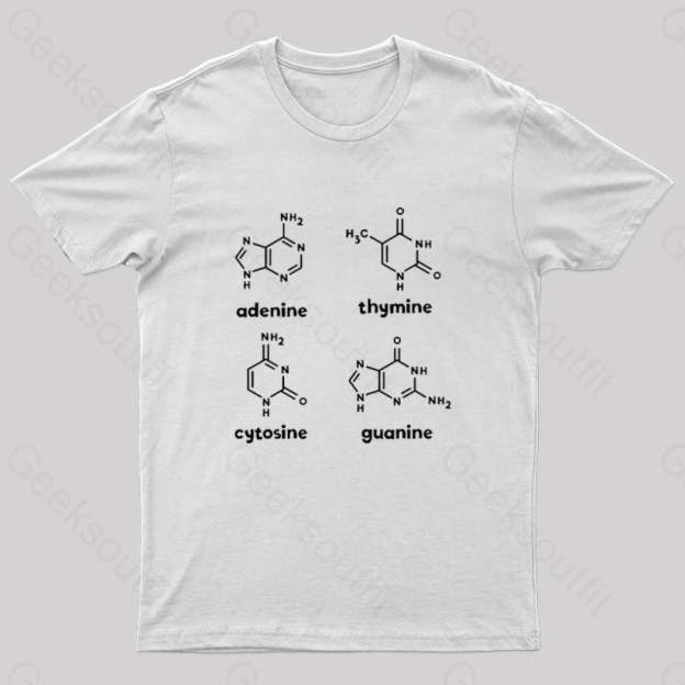 Atcg Science Molecule Chemistry Nerd T-Shirt White / S