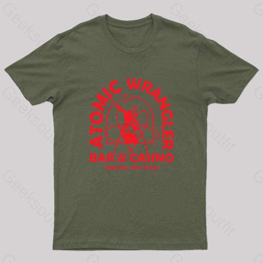 Atomic Wrangler Nerd T-Shirt Army Green / S