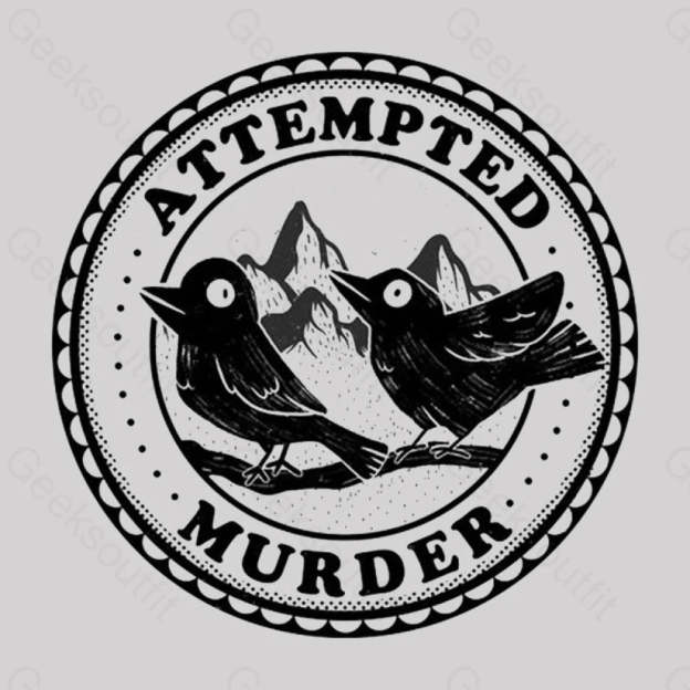 Attempted Murder Crows By Tobe Fonseca Geek T-Shirt