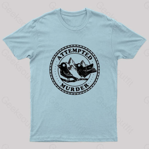 Attempted Murder Crows By Tobe Fonseca Geek T-Shirt Light Blue / S