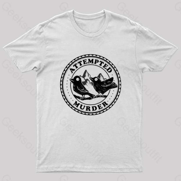 Attempted Murder Crows By Tobe Fonseca Geek T-Shirt White / S