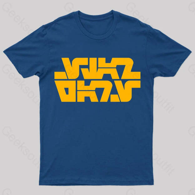 Aurebesh 1977 Logo Nerd T-Shirt Navy / S